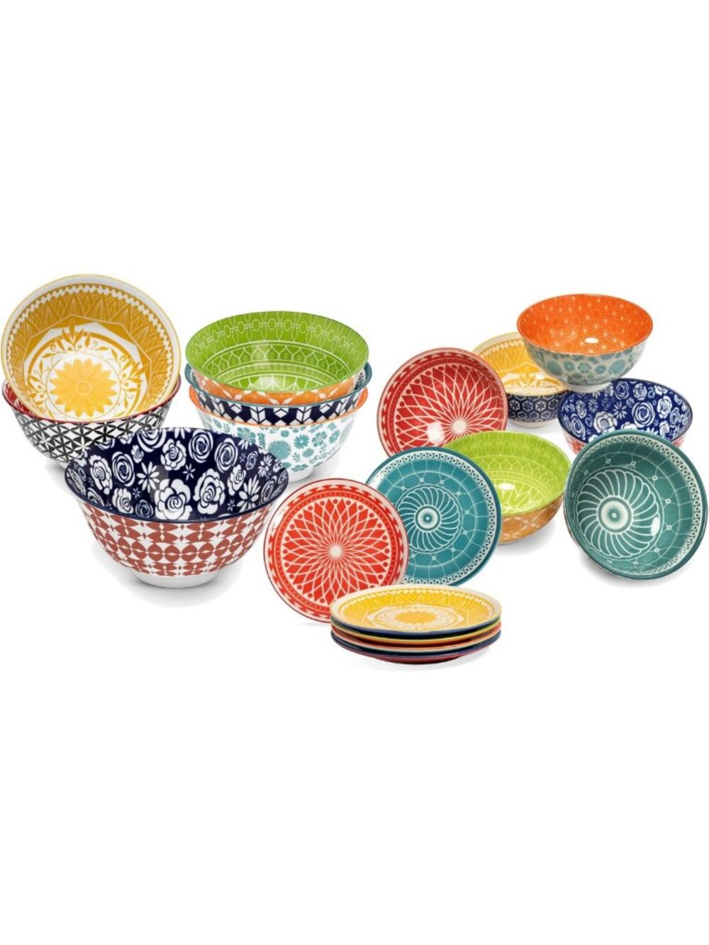 Colorful Porcelain Cereal Bowls & Dessert Cups | Microwave Safe Kitchen Dishes